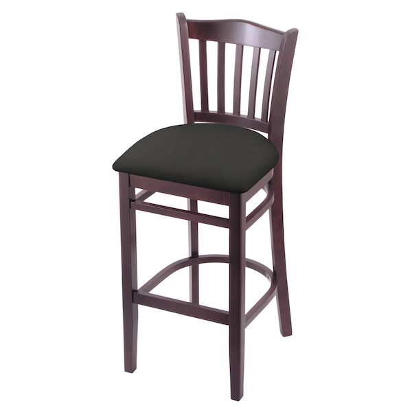 25" Counter Stool, Dark Cherry Finish, Canter Iron Seat